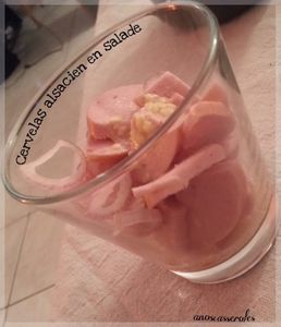 Verrine de cervelas alsacien