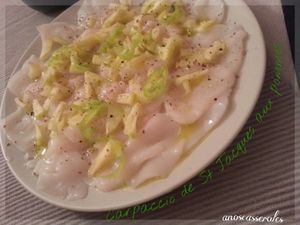 Carpaccio de St Jacques aux pommes