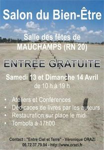 Atelier le 14 avril au salon Bien-être de Mauchamps (91)