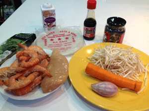 Nems de poulet et crevettes cuits au four