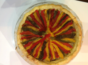 tarte au thon, poivrons et Tapenade