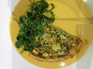 tarte aux courgettes et chèvre frais