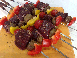 Brochettes de canard aux figues