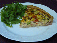 QUICHE AUX COURGETTES, TOMATES ET FETA