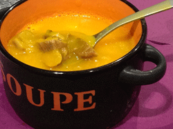 soupe au potimarron et châtaignes