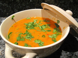 SOUPE DE LENTILLES CORAIL au cumin