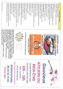 Ateliers du bien-être à Gouvieux le 20/21 février 2016