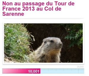 10.000 signatures contre le Tour de France à Sarenne