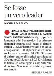 Se Beppe fosse un vero leader democratico