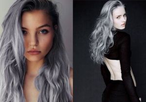 Capelli ondulati e grigi