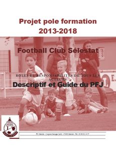 Le Projet du Pôle Formation des Jeunes 2013-2018
