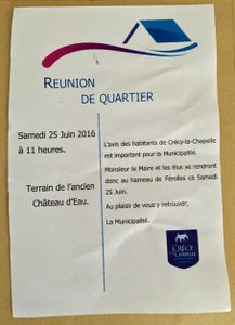 Réunion de "quartier" avec les élus... mais pas tous !