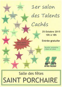 Exposition "Salon des Talents cachés", à St Porchaire le 25 Octobre 2015