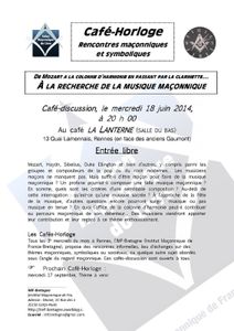 Café-horloge du 18 juin 2014 : la musique maçonnique