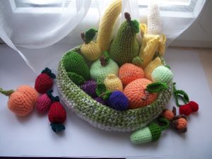 Corbeille de fruits au crochet