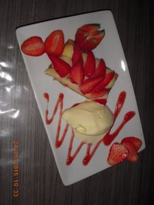 Glace au chocolat blanc