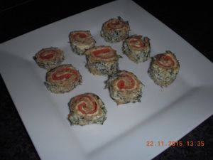 Maki de saumon fumé aux fines herbes