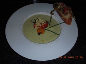 Velouté de courgette à l'emmental