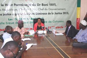 Etats généraux de la justice 2013 : Réckya MADOUGOU s'active pour la réussite des assises