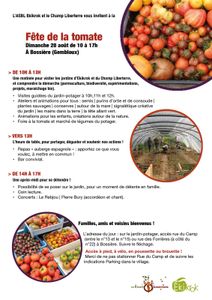 Fête de la tomate ce dimanche 28 aout de 10 à 17h