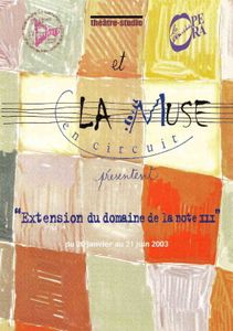 Nicolas Vérin invite Cécile Daroux et Louis Sclavis à la Péniche Opéra dans le Festival Extension du Domaine de la Note, le 19 mai 2003