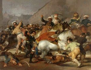 El dos de mayo .La Charge des Mamelouks, peinture de Goya.