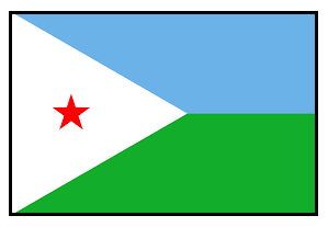 Le drapeau djiboutien.