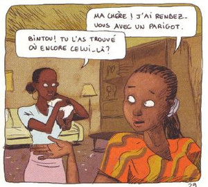 Extrait du 2ème volume de la bande-dessinée "Aya de Yopougon".