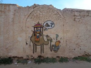 Dessin mural à Djerba, dans le sud-est tunisien.