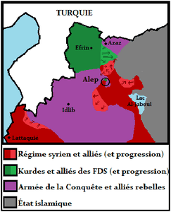 La bataille d'Alep depuis janvier 2016.