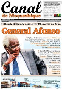 Une du Canal de Moçambique, le 14 octobre 2015.