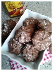 Sablés rosaces au chocolat
