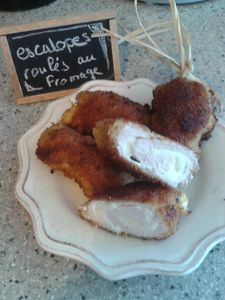 Escalopes roulées au fromage