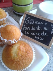 Gâteaux fondants à la noix de coco
