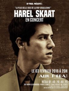 Harel Skaat donnera son premier concert à Paris le 3 Février 2016 !