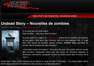Le Webzine Jirikuu parle d'Undead Story !