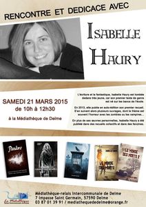 Affiche de ma dédicace à Delme !