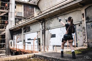Séance cosplay Lara Croft à la mine de Carmaux 1