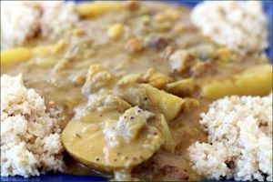 Curry végétarien au lait de coco en cocotte minute (vegan)