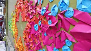 Origami gigantissime...joli, joli...