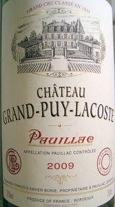 Dégustation HAUT MEDOC GRANDS CRUS CLASSES
