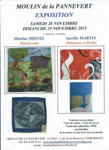 affiche de l'expo Martine Dionis et Aurélie Martin