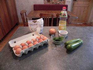 Omelette roulée aux courgettes