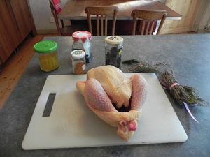 Poulet en crapaudine à la braise