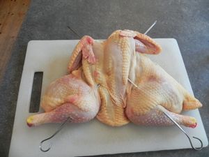 Poulet en crapaudine à la braise