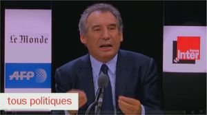 Bayrou sur France Inter Dimanche à 18h10
