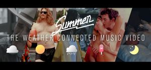 Réinvention total du clip avec le groupe Aufgang qui fait un clip interactif qui change en fonction de la météo dingue non ? ça sappelle "summer" il pleut dans le nord et fait beau dans le sud ton clip sera différent ça c'est innovant ! bon buzz !