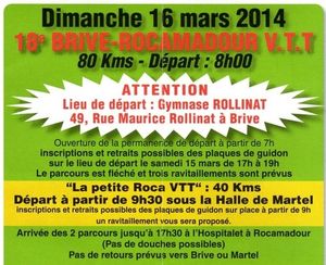 BRIVE ROCAMADOUR le 16 mars 2014