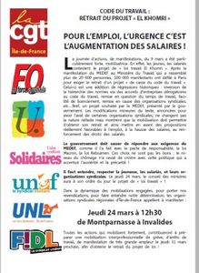 CODE DU TRAVAIL : RETRAIT DU PROJET « EL KHOMRI »