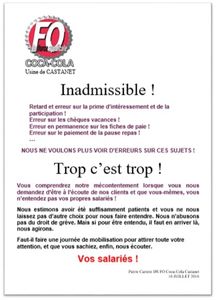 PROBLEMES DE PAIE ! INADMISSIBLE !